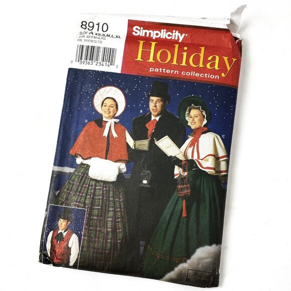 Simplicity Pattern #8910 - Christmas Carol 19th Century Costumes NWT - Picture 2 of 9